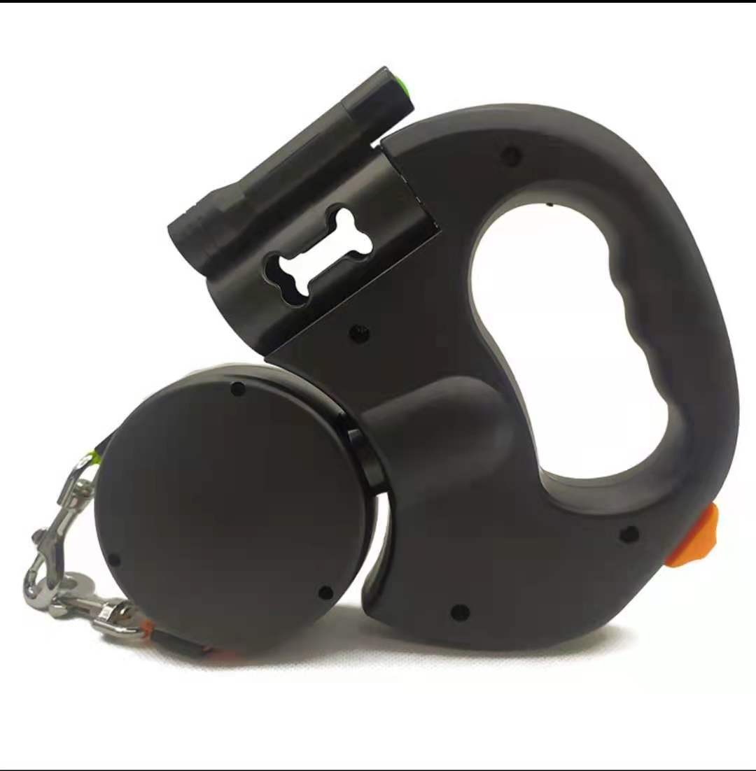 Dual Retractable Dog Leash with Built-In LED Flashlight | 360° Tangle-Free