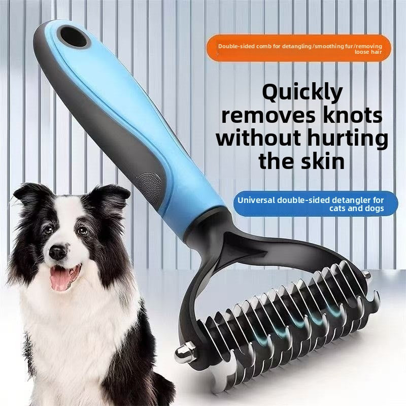 LumiFur DualGlide 2-in-1 Pet Detangling & Dematting Comb - LumiFur