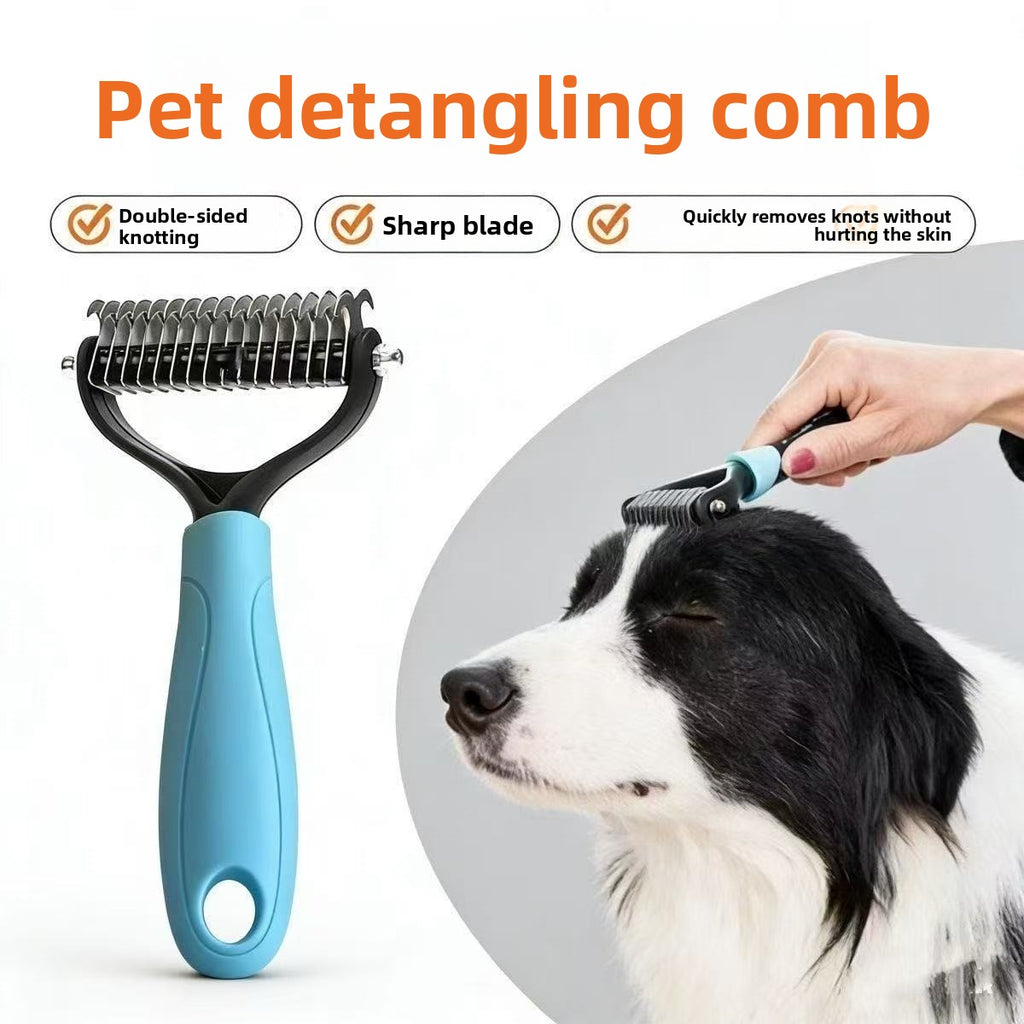 LumiFur DualGlide 2-in-1 Pet Detangling & Dematting Comb - LumiFur